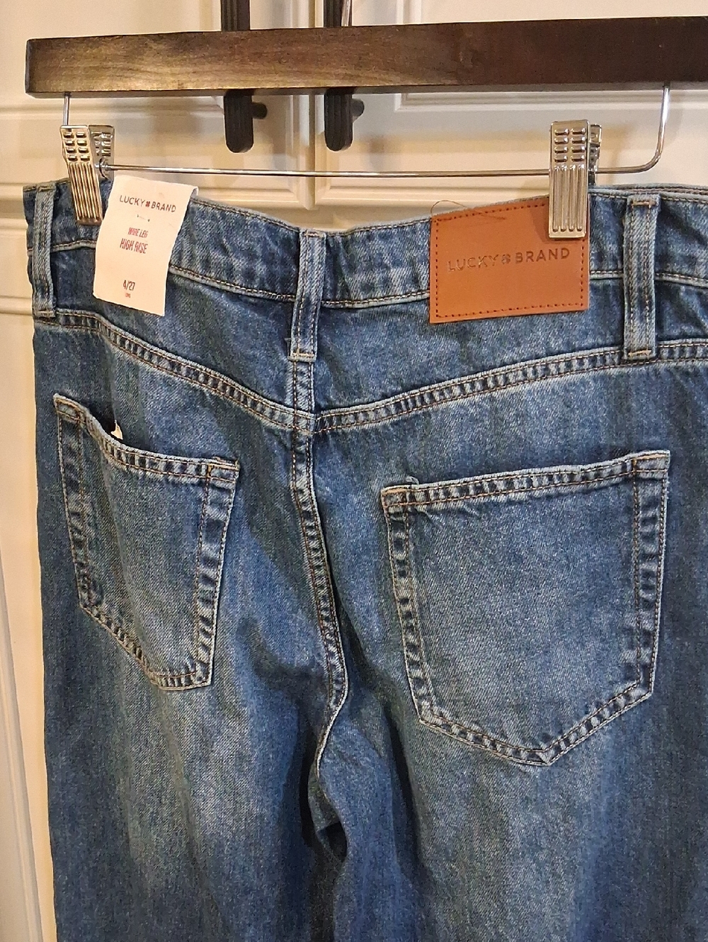 Lucky Brand Wide Leg Two-Tone Blue Jeans - Women NWT - Picture 6 of 9